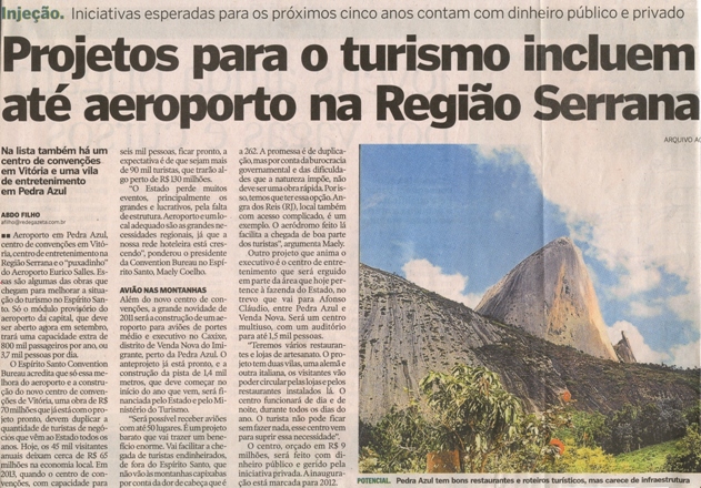 Projetos para o tursimo incluem até aeroporto na Região Serrana